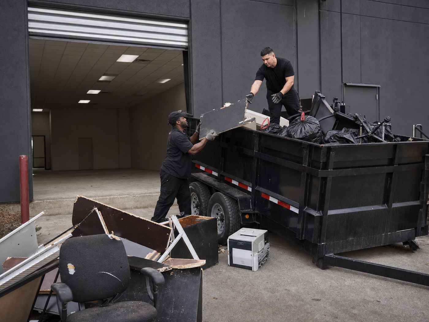 Conceptual illustration of commercial trash-outs
