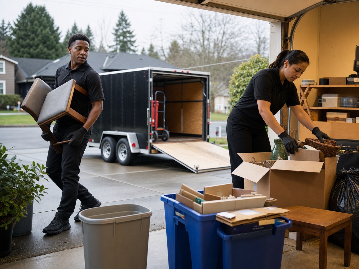 Conceptual illustration of garage cleanouts